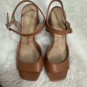 Stuart Weitzman Brown Leather Sandals